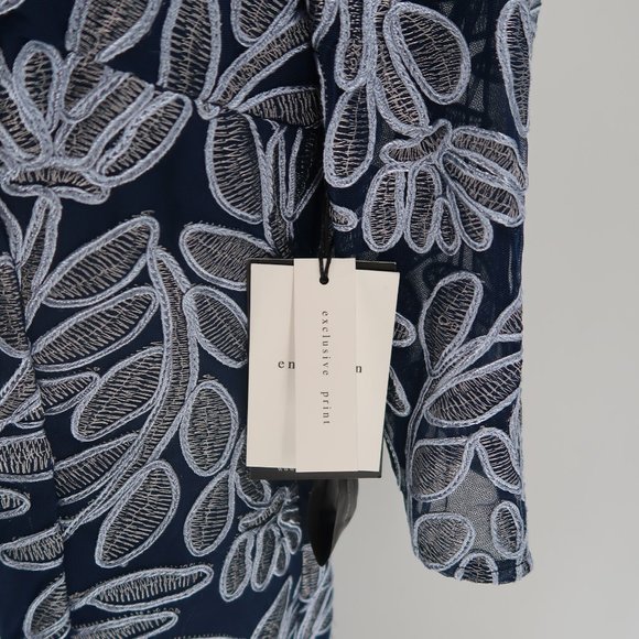 JS Collections Embroidered Elbow Sleeve Cocktail Dress 10 NWT - Picture 4 of 12